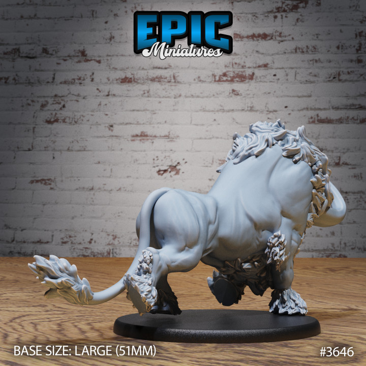 Devilhorn Bull Set / Arctic Beast / Horned Snow Creature / Frozen Wild Animal / Ice Age Encounter