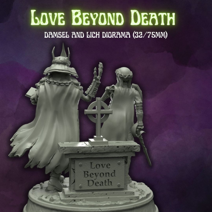 Love Beyond Death: Damsel and Lich Diorama (32/75mm) image