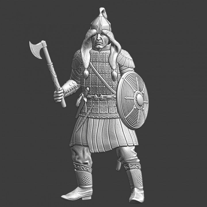 Golden Horde Mongol Warrior with axe image