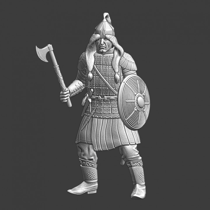 Golden Horde Mongol Warrior with axe image