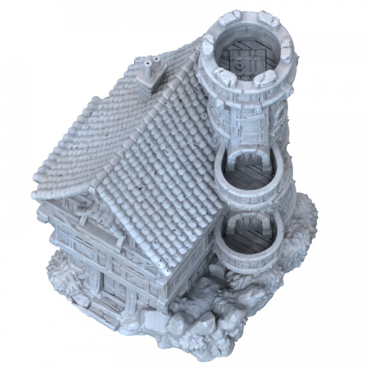 3D Printable Medieval Dice Tower by Solo Miniatures