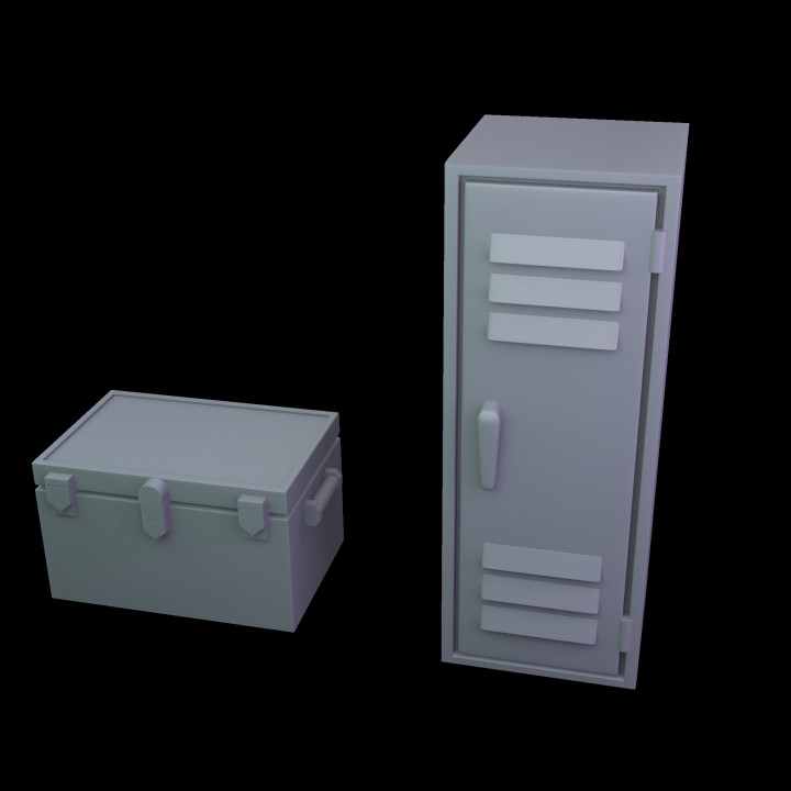 Metal chest and locker image
