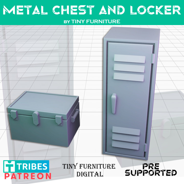 Metal chest and locker image
