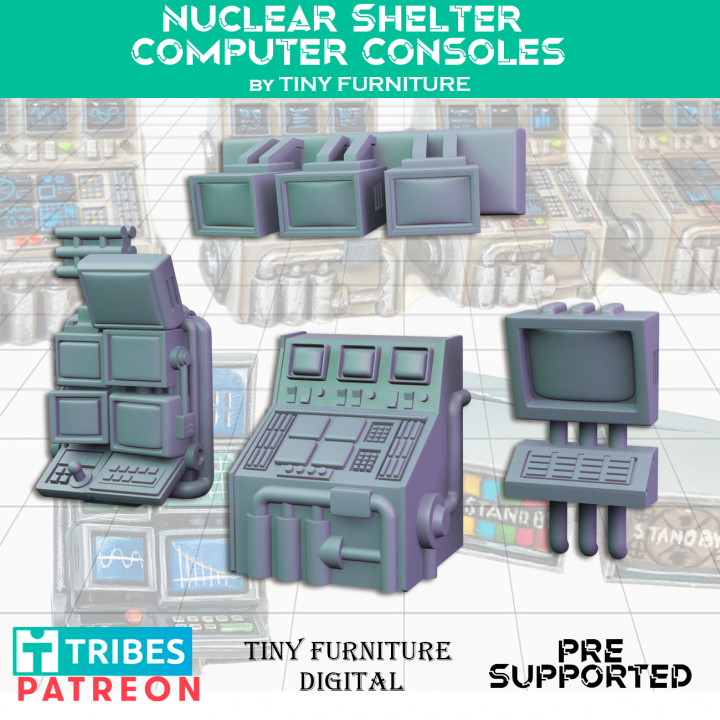 Nuclear Shelter Computer Consoles image