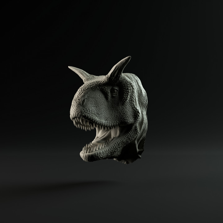 Carnotaurus open mouth mount/head image