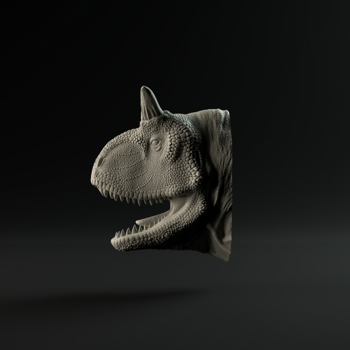 Carnotaurus open mouth mount/head image