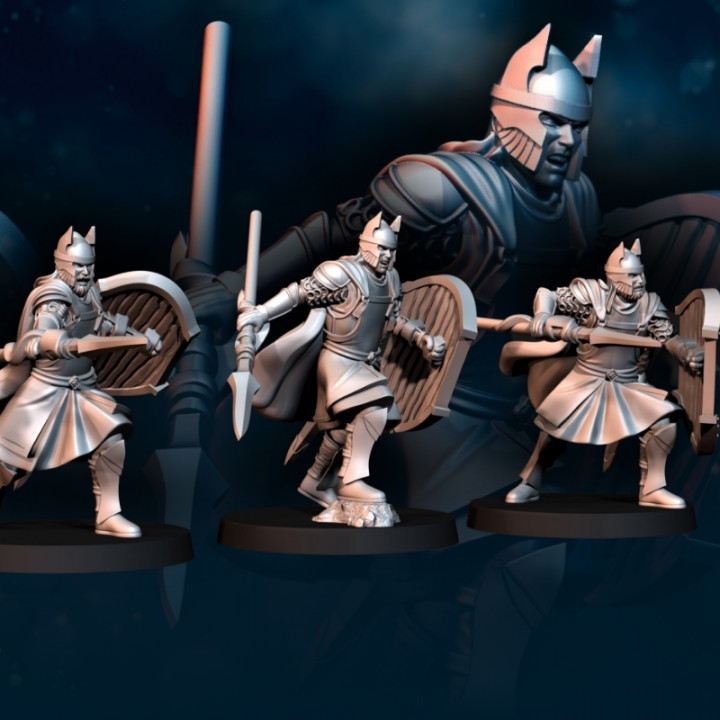 6x High Humans Warriors with Spear | High Humans | Davale Games | Fantasy image