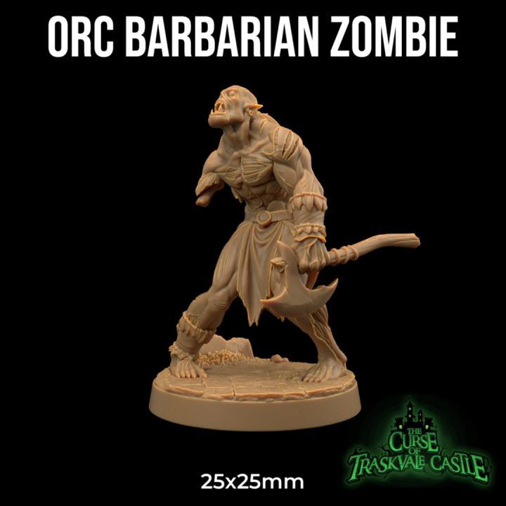 Orc Barbarian Zombie | PRESUPPORTED | The Curse of Traskvale Castle image