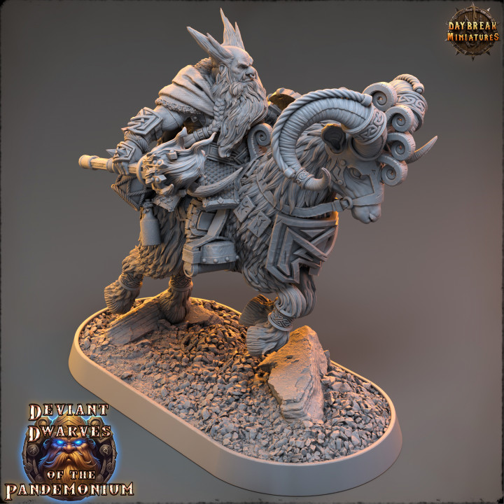 Drimulf Shortfuse on Fire Goat - Deviant Dwarves of the Pandemonium