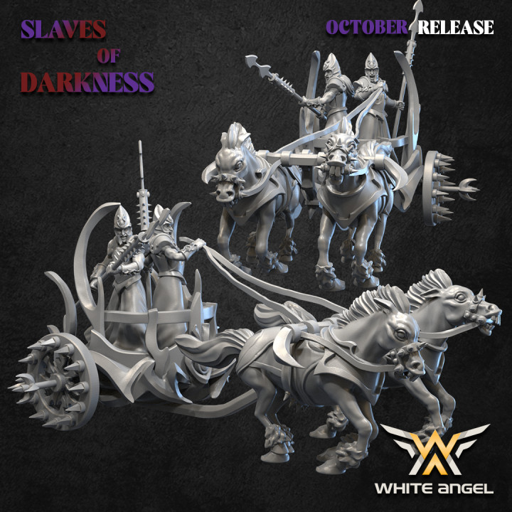 DARK STEEDS CHARIOT - SLAVES OF DARKNESS (OCTOBER RELEASE) (ELF FROM DARK ELVES) image