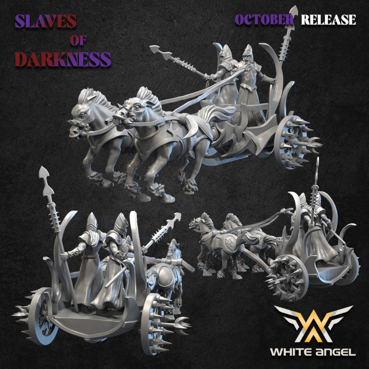 DARK STEEDS CHARIOT - SLAVES OF DARKNESS (OCTOBER RELEASE) (ELF FROM DARK ELVES) image