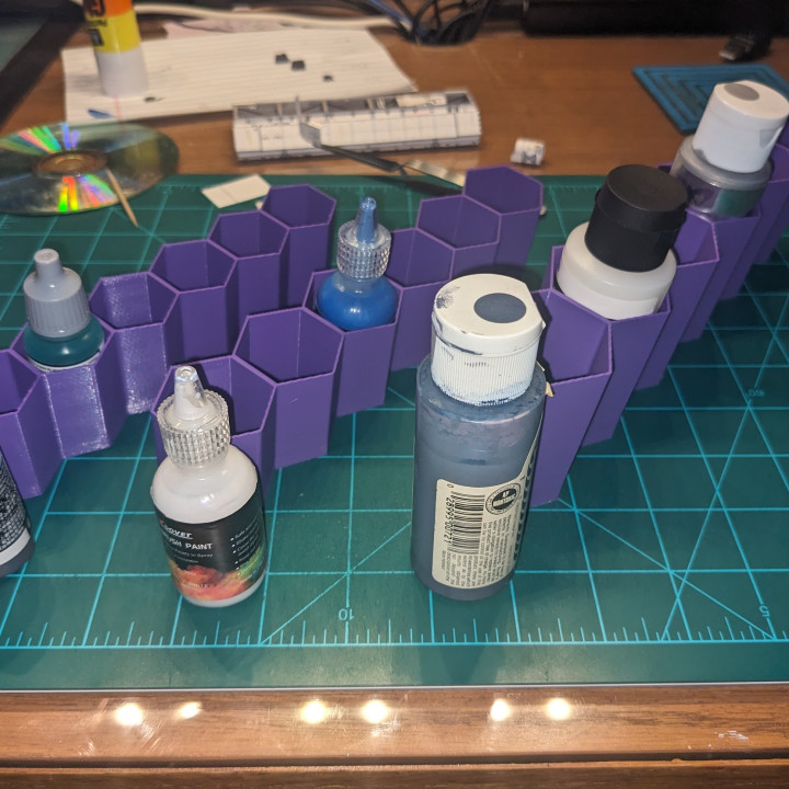 Hex paint bottle rack image