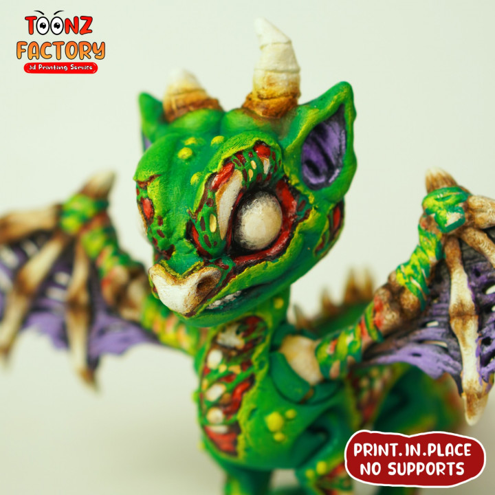 3D Printable FLEXI ZOMBIE DRAGON by Toonz Factory