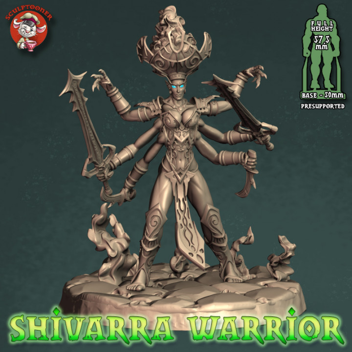 Shivarra Warrior - 32mm scale pre-supported squad image