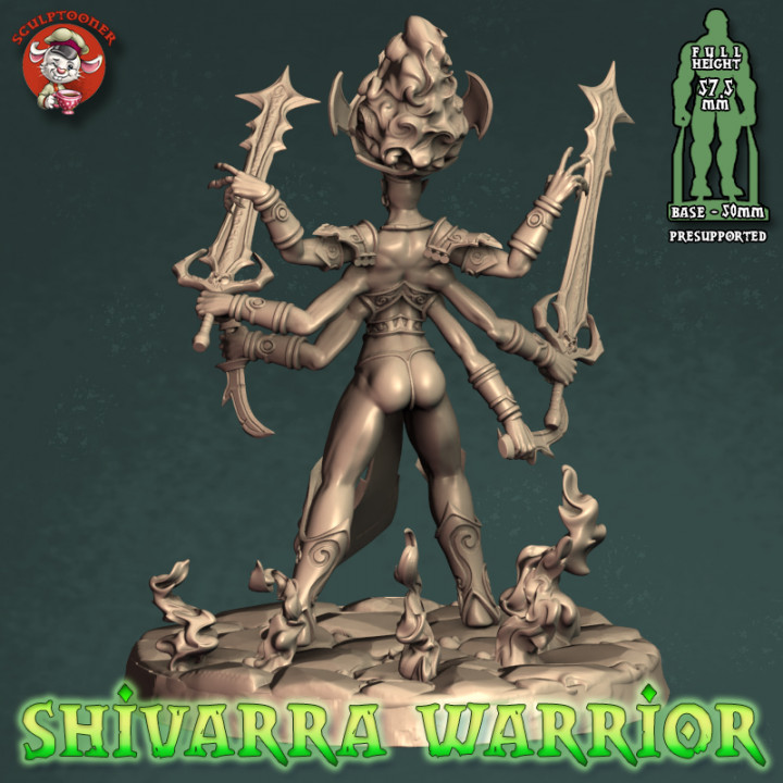 Shivarra Warrior - 32mm scale pre-supported squad image