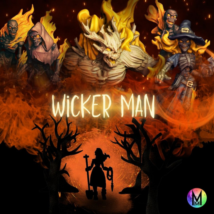 Flaming Skeletons - Cornelia and the Wickerman Adventure ( female lich and flaming skeletons ) image