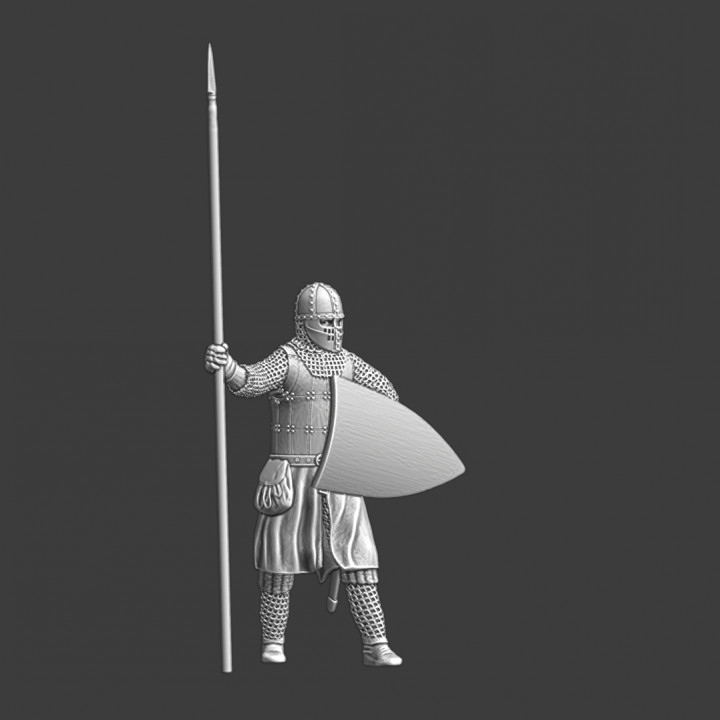 Medieval guard soldier on duty image