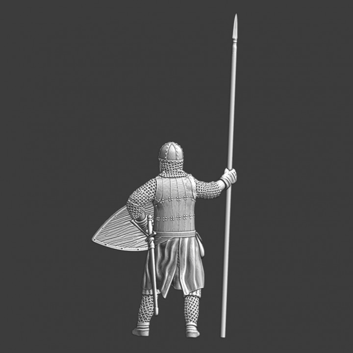 Medieval guard soldier on duty image