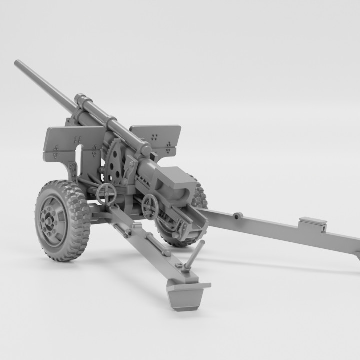 3D Printable 3-inch Anti-tank Gun M5 (US, WW2) by Wargame3d