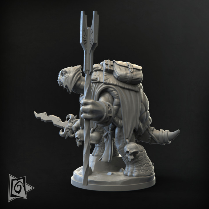 3D Printable Warlock turtle of The Great Old One (25mm base & 75mm ...