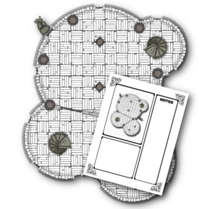 The Wizard Tower - 6 Level Printable Map Set (TWT) image