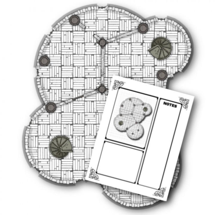 The Wizard Tower - 6 Level Printable Map Set (TWT) image