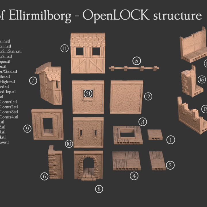 The Towers of Ellirmilborg OpenLOCK Structure - modular OpenLOCK terrain image