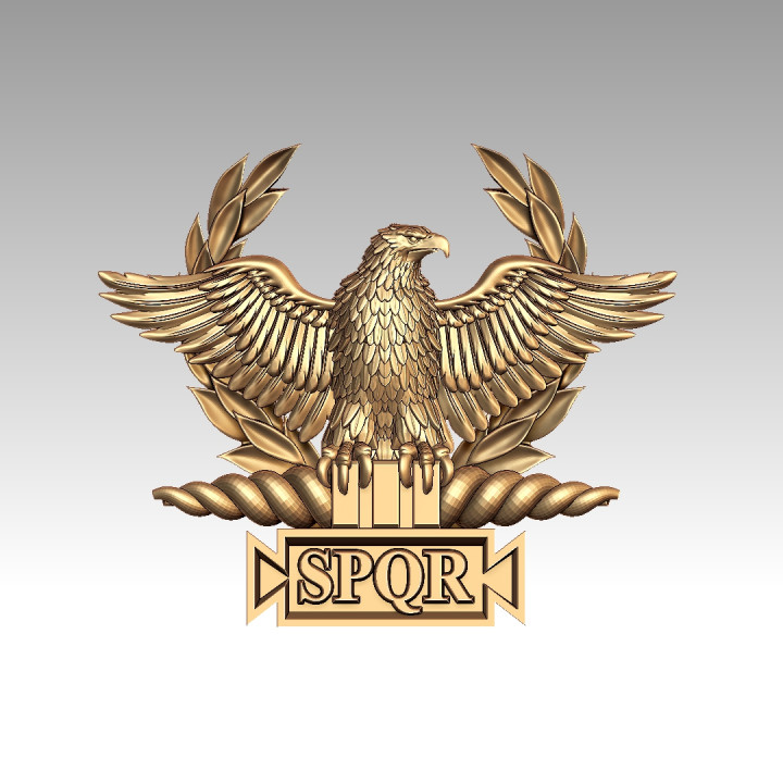 3D Printable EMBLEM Roman Empire SPQR by Tishchenkov Dmitrii