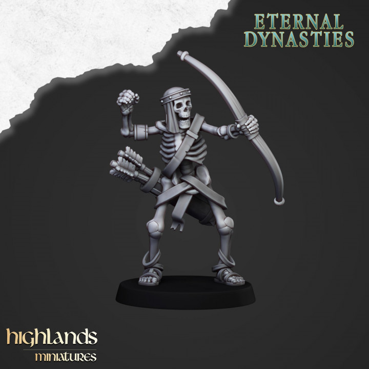 Ancient Skeletons with Bows - Highlands Miniatures image