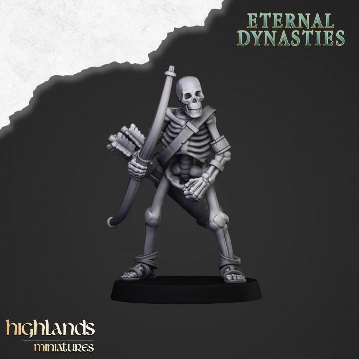 Ancient Skeletons with Bows - Highlands Miniatures image