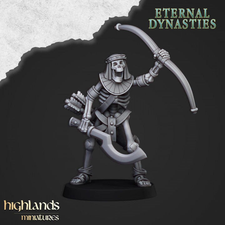 Ancient Skeletons with Bows - Highlands Miniatures image