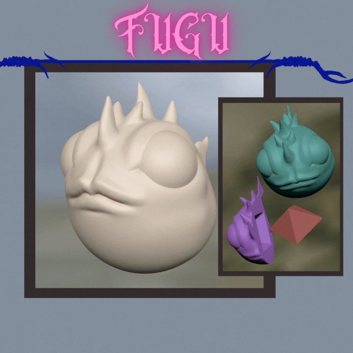fugu fish models ready to print two versions
