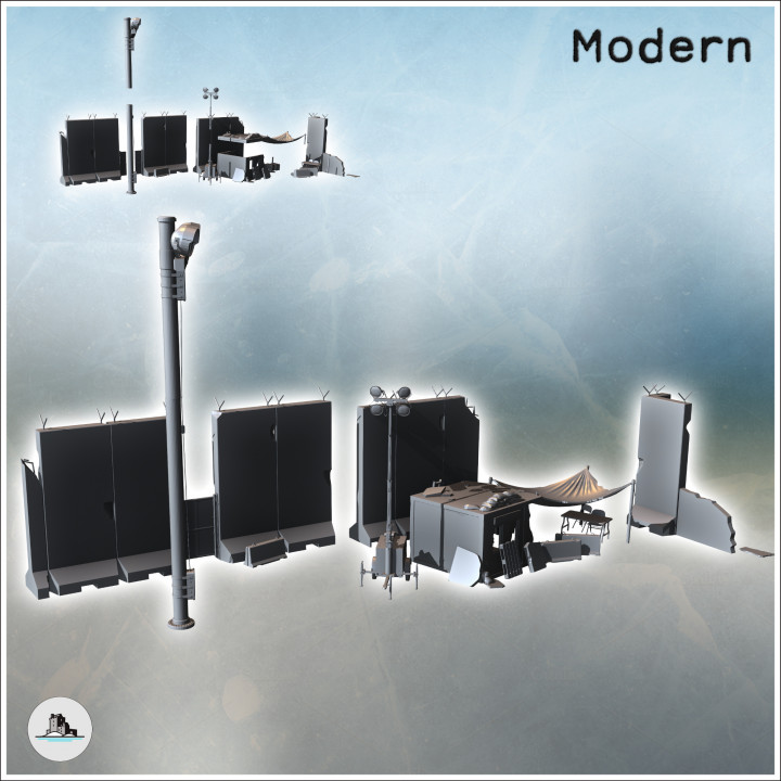 Modern fortified base pack No. 2 - Cold Era Modern Warfare Conflict World War 3 RPG  Post-apo WW3 WWIII