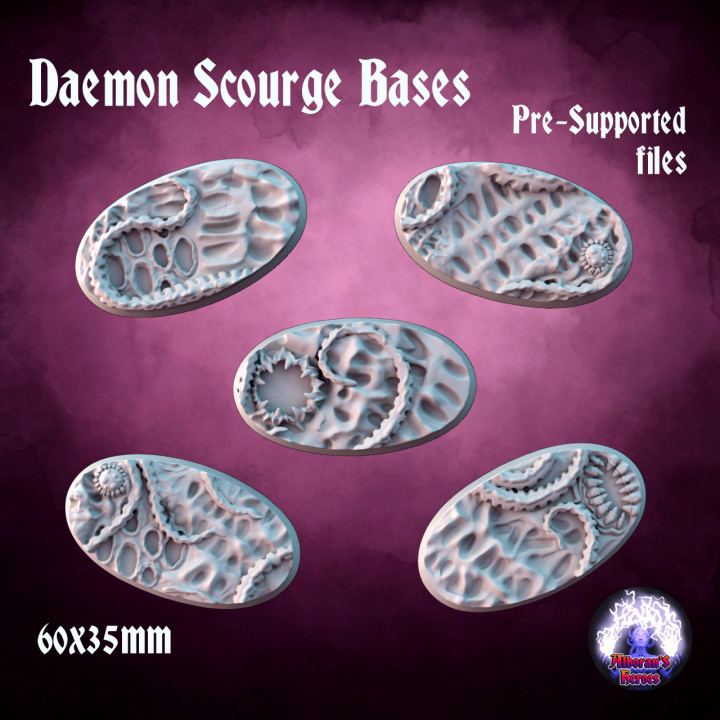 Daemon Scourge Bases - 60x35mm image