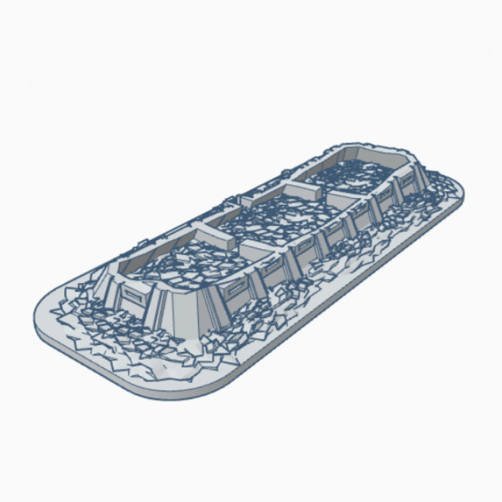 Destroyed Armored Military Bunker MilD005