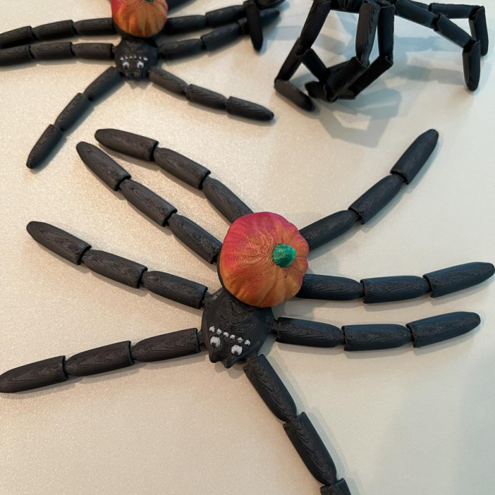 Flexi Pumpkin Widow Spider (Print in Place) image