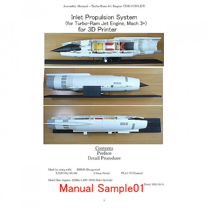 3D Printable Turbo Ramjet Engine, Mach 3+ - Inlet Propulsion System ...