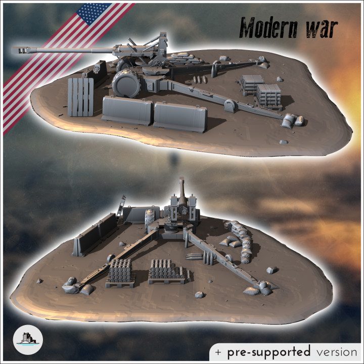 US M198 155 mm howitzer - USA US Army Cold War America Era Iron Curtain Warfare Crisis Conflict RPG image