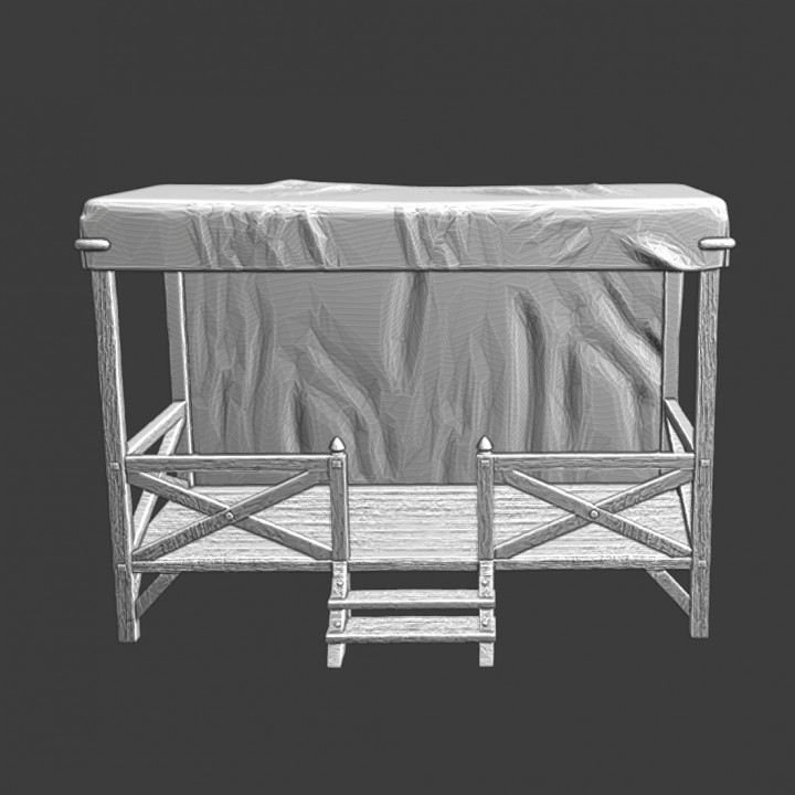 Medieval Tournament Tribune Model