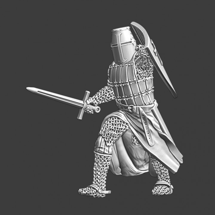 Medieval Crusader Knight miniature