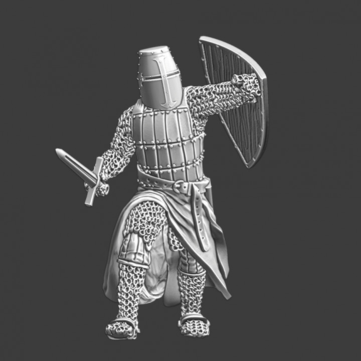 Medieval Crusader Knight miniature image