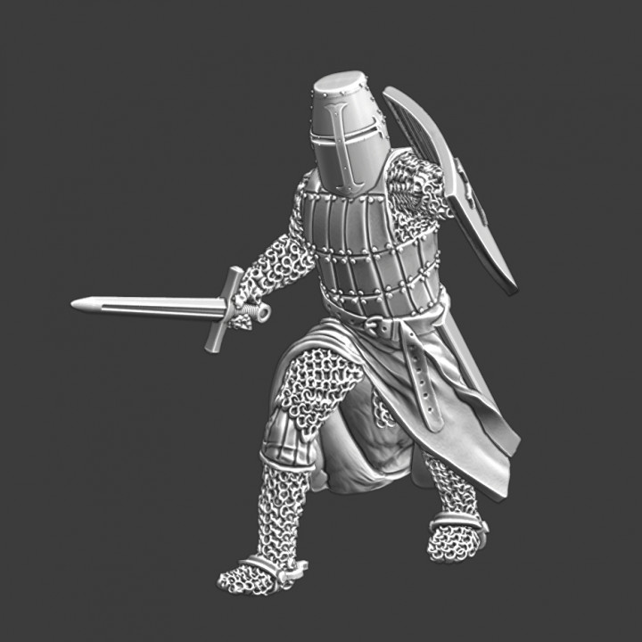 Medieval Crusader Knight miniature image