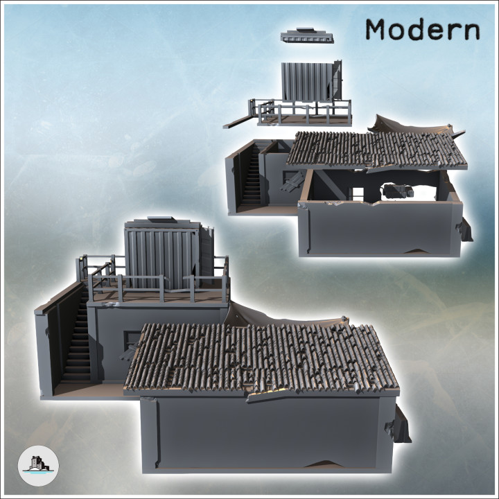 Modern outpost with tarpaulin and concrete slabs (9) - Cold Era Modern Warfare Conflict World War 3 RPG  Post-apo WW3 WWIII image