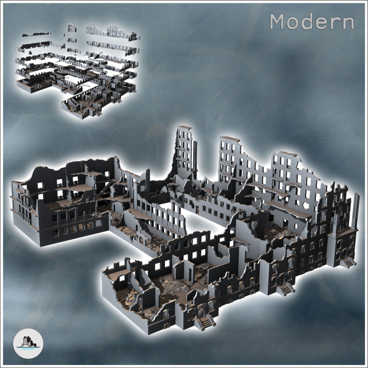 Modern city pack No. 2 - Modern WW2 WW1 World War Diaroma Wargaming RPG Mini Hobby image