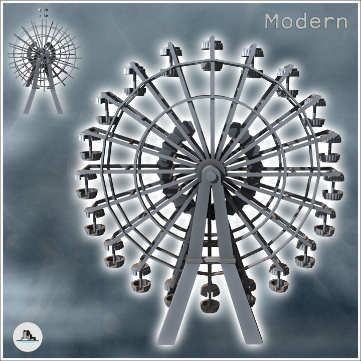 Ferris wheel attraction modern funfair (3) - Modern WW2 WW1 World War Diaroma Wargaming RPG Mini Hobby image