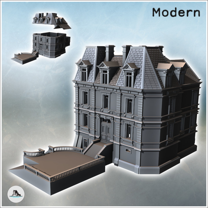 Modern city pack No. 3 - Modern WW2 WW1 World War Diaroma Wargaming RPG Mini Hobby image