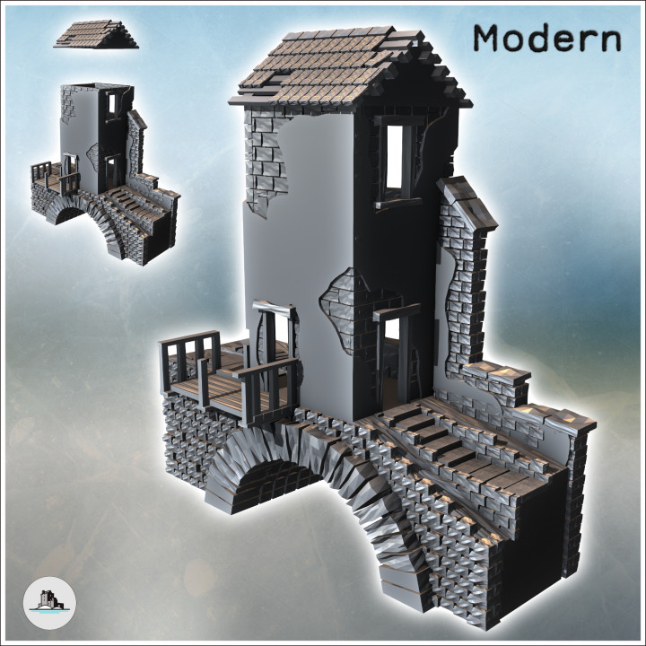 Modern city pack No. 3 - Modern WW2 WW1 World War Diaroma Wargaming RPG Mini Hobby image