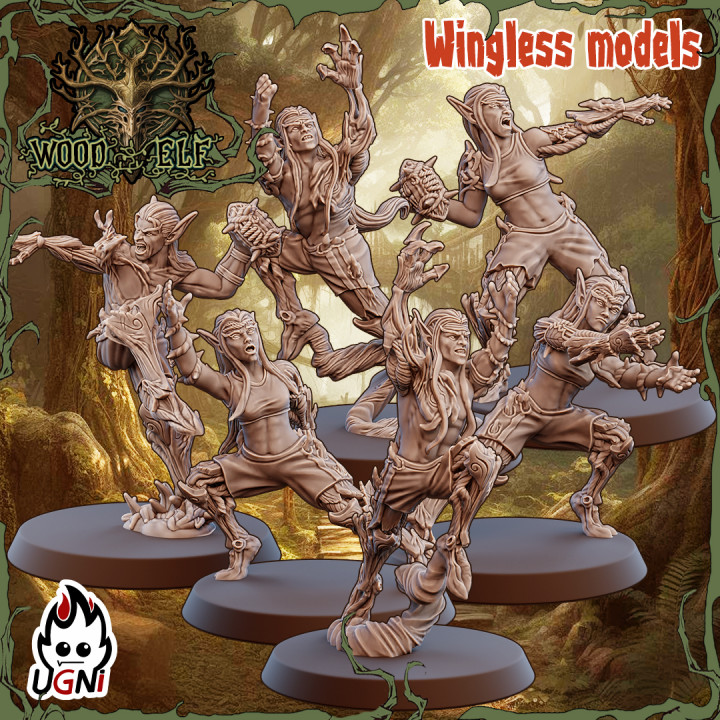 Expanded Wood Elf Team (Tree Dryads Style) image