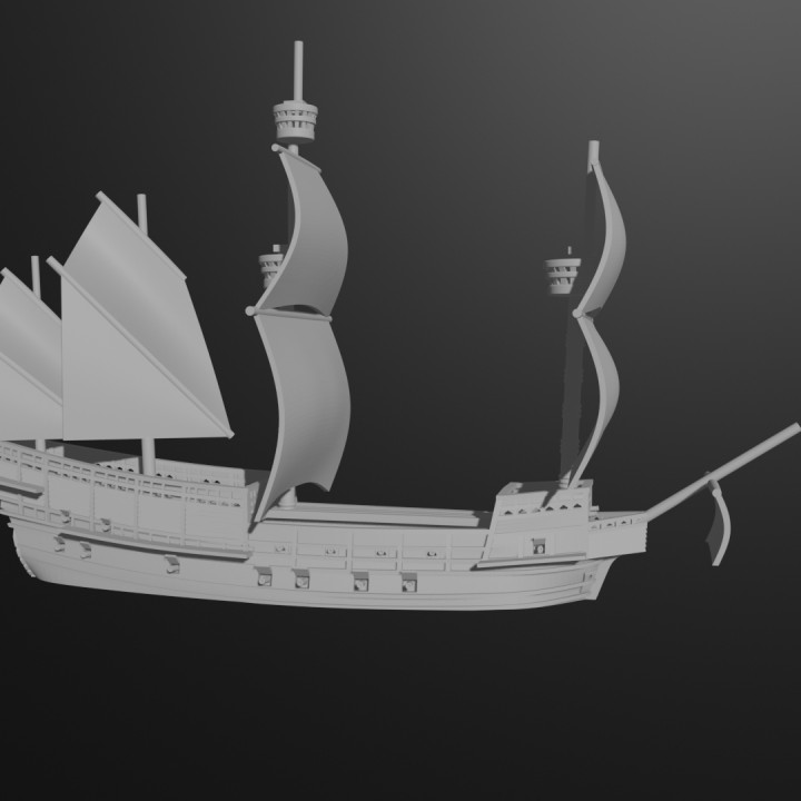 EN English Carrack "Mary Rose" & Blender File GS-EN-8