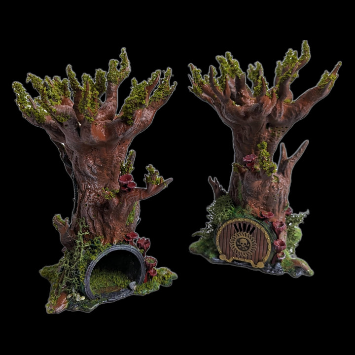 Druid Home and Fey Creature Tree House - fantasy tabletop terrain image